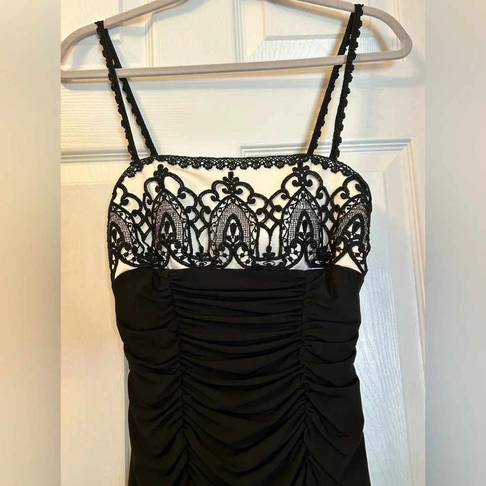 Vintage Jessica McClintock Ruched Dress - Picture 6 of 11